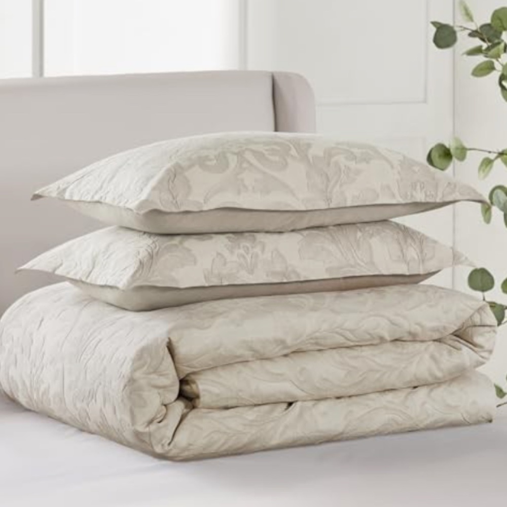 Levtex Home - Alessio Beige Comforter Set - King Comforter +Two King PillowCases - Picture 4 of 5